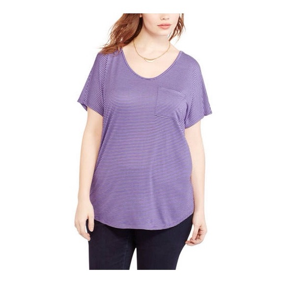 NWT Women's Plus Crossback Tee - Picture 1 of 1